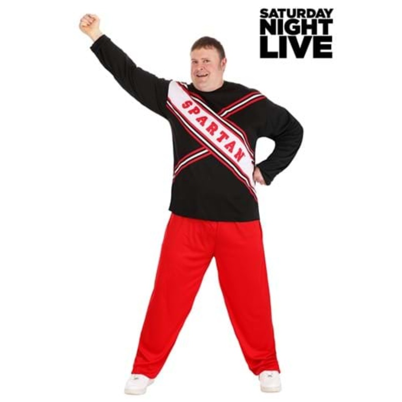 Plus Size Saturday Night Live Spartan Cheerleader Costume for Men Plus