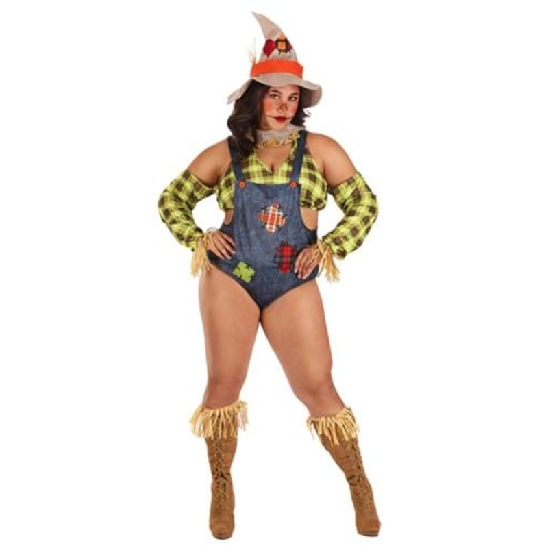 Plus Size Women's Sexy Country Scarecrow Costume 1X
