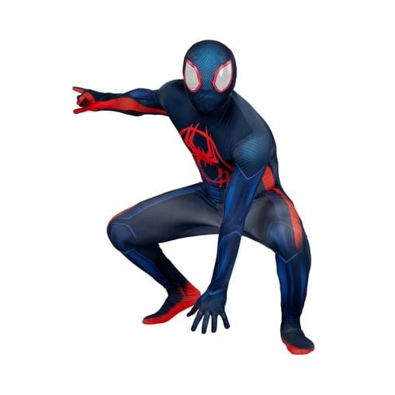Spider-Verse 2 Miles Morales Zentai Suit Costume for Men Small