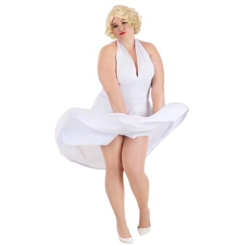 Women's Plus Size Deluxe Marilyn Halter Costume Dress 1X