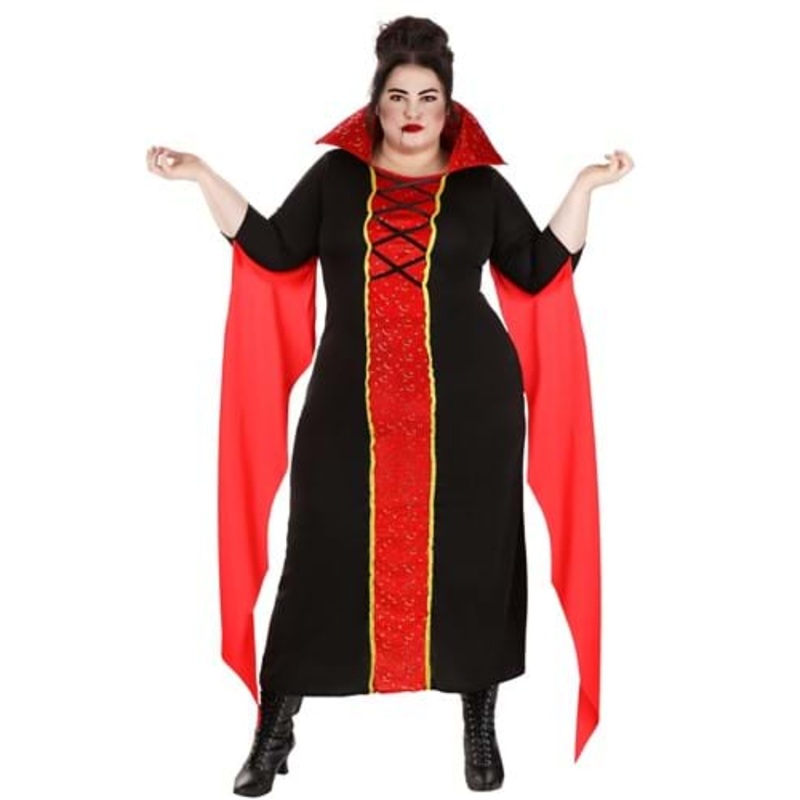 Women's Plus Size Queen Vampire Costume Dress 2X