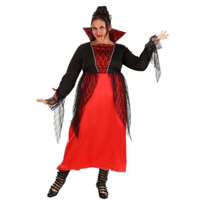 Women's Plus Size Regal Vampire Costume Dress 2X