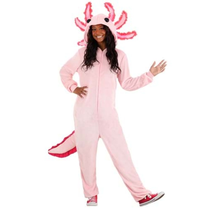 Axolotl Costume Onesie for Adults X-Small