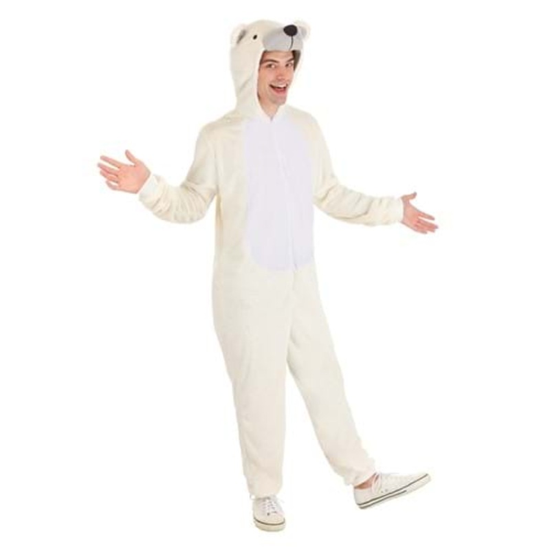 Polar Bear Costume Onesie for Adults Small