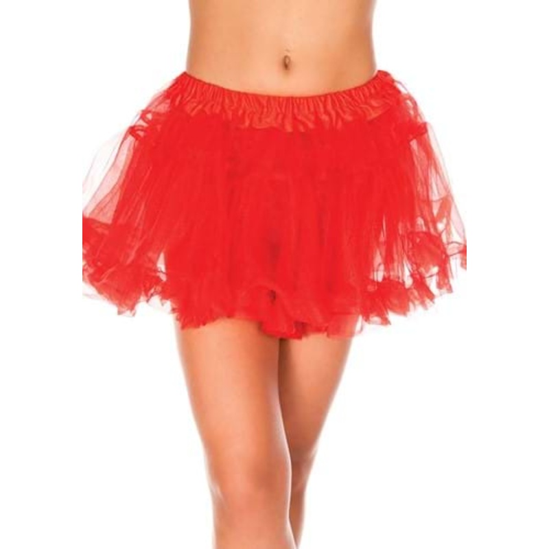 Red Mesh Petticoat for Women Standard