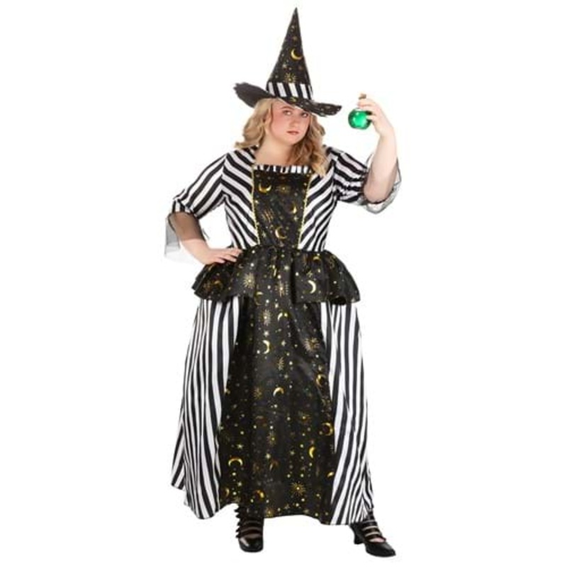 Plus Size Rococo Witch Costume Dress for Women 1X