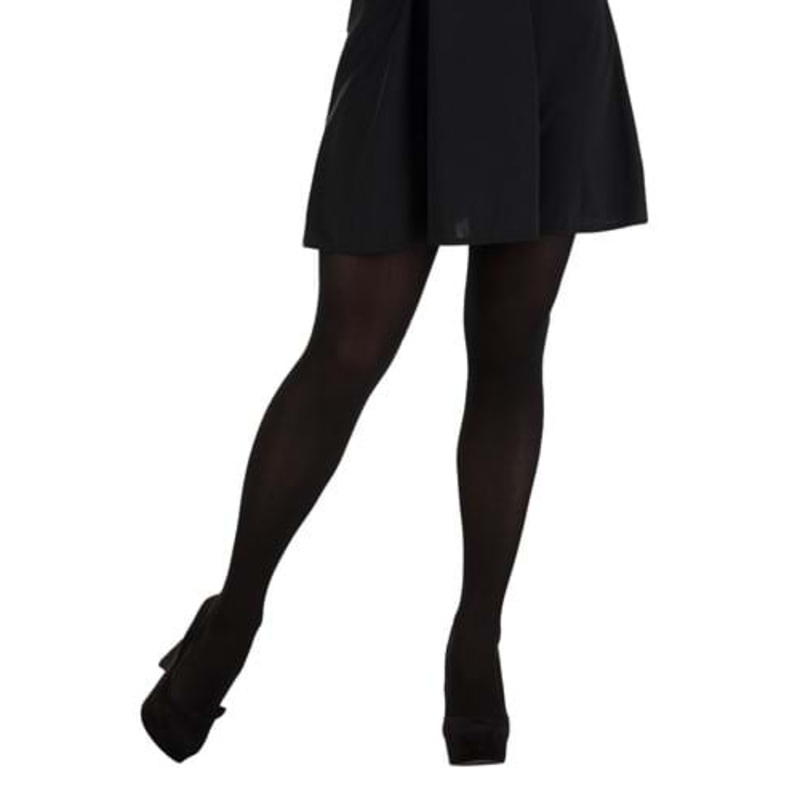 Women's Opaque Black Costume Tights Standard