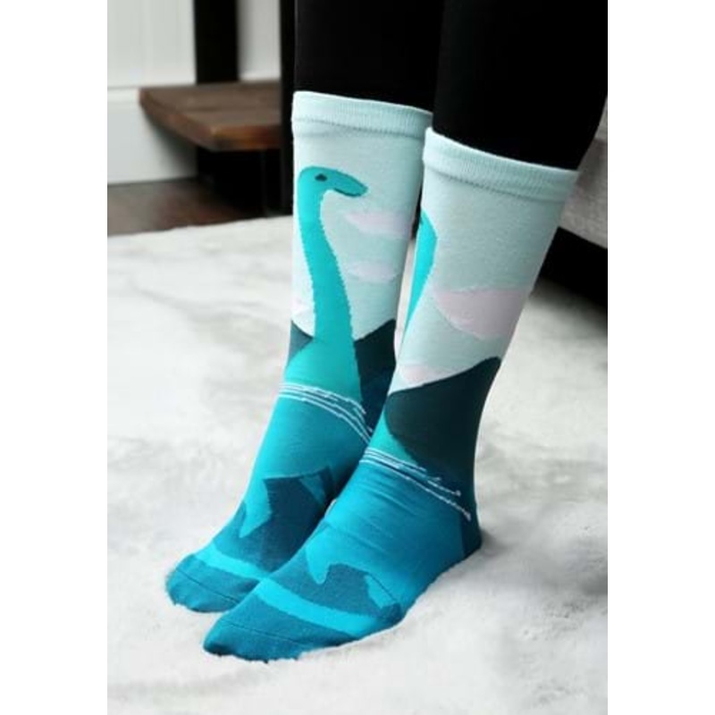 Loch Ness Monster Socks for Adults Standard