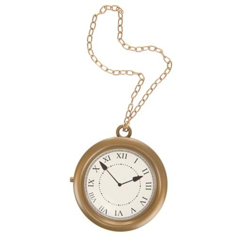 Oversized Clock Costume Necklace Standard