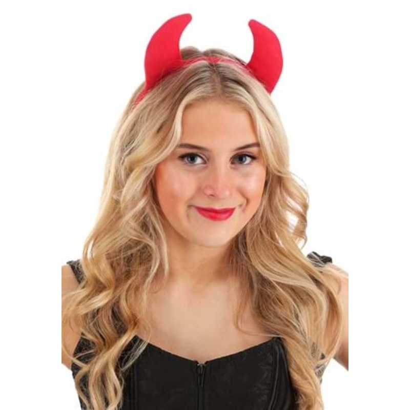 Red Devil Horns Headband Standard