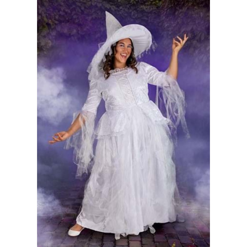 Women's Plus Size White Witch Costume Dress 1X