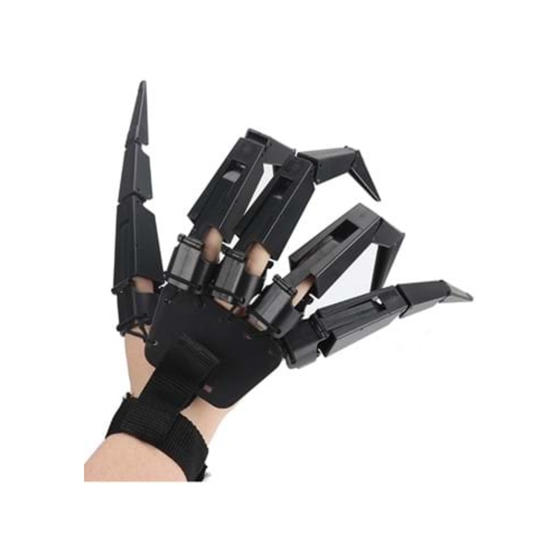 Adult Articulating Black Demon Fingers Standard