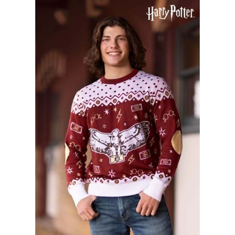 Adult Harry Potter Hedwig Ugly Sweater  Small