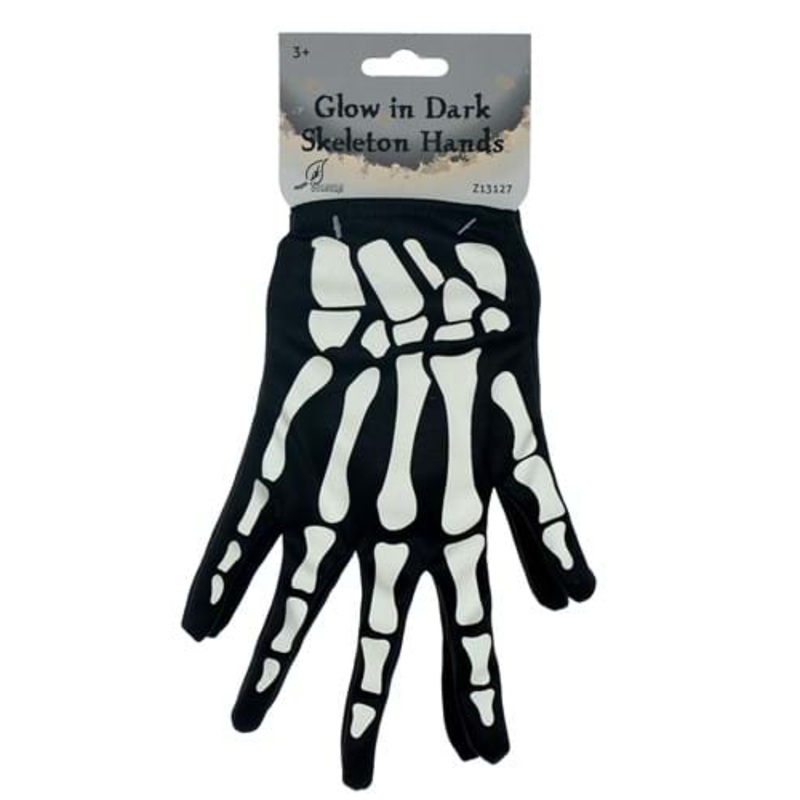 Glow in the Dark Skeleton Gloves for Children Standard