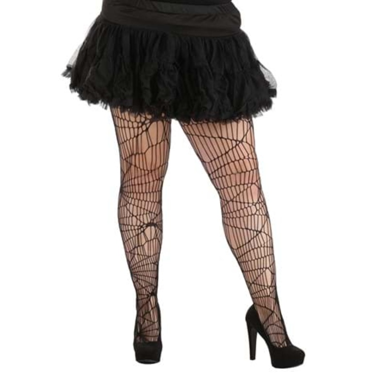 Plus Size Deluxe Spiderweb Tights for Women Standard