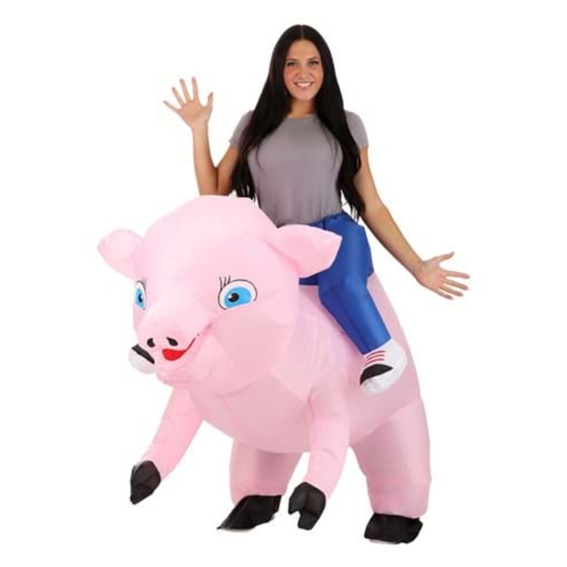 Ride on Pig Inflatable Adult Costume  Standard