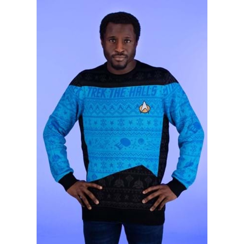 Star Trek Blue Christmas Sweater Accessory X-Small