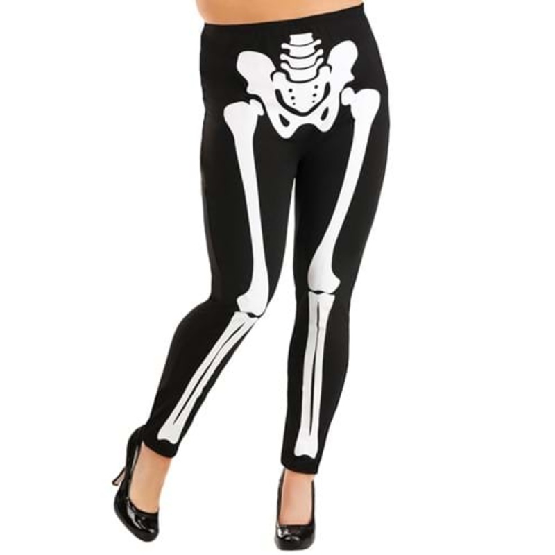 Women's Plus Size Classic Skeleton Leggings 1X