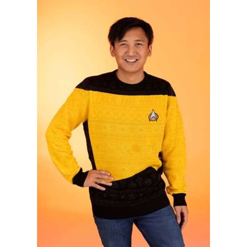 Yellow Star Trek Christmas Sweater X-Small