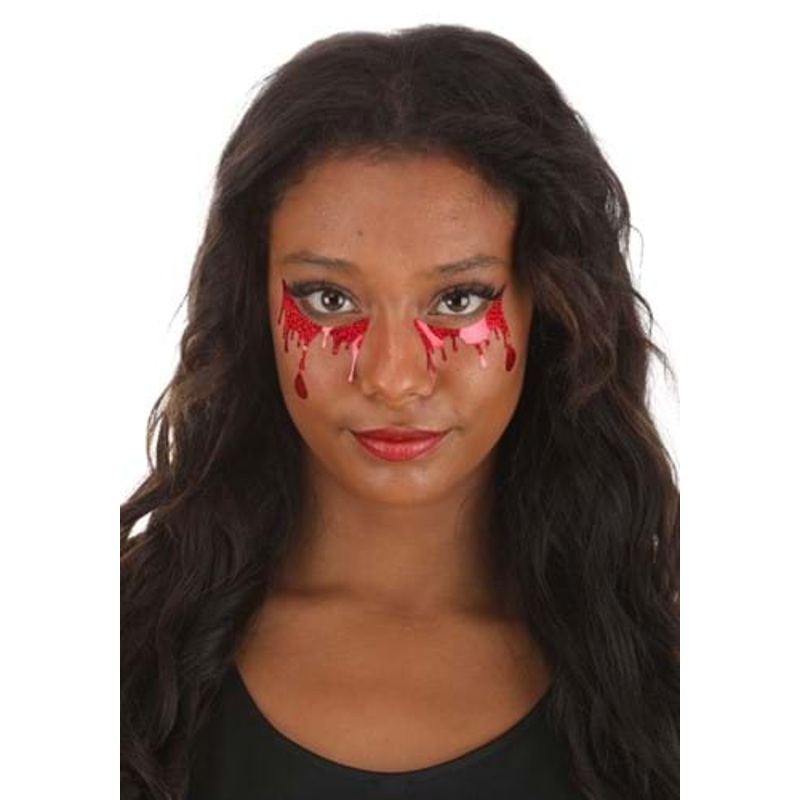 Blood Sparkle Cry Baby Holographic Face Decals Standard