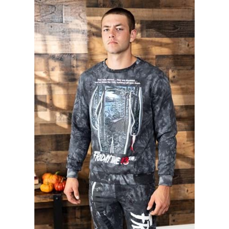 Cakeworthy Friday the 13th Tie Dye Crewneck for Adults Small