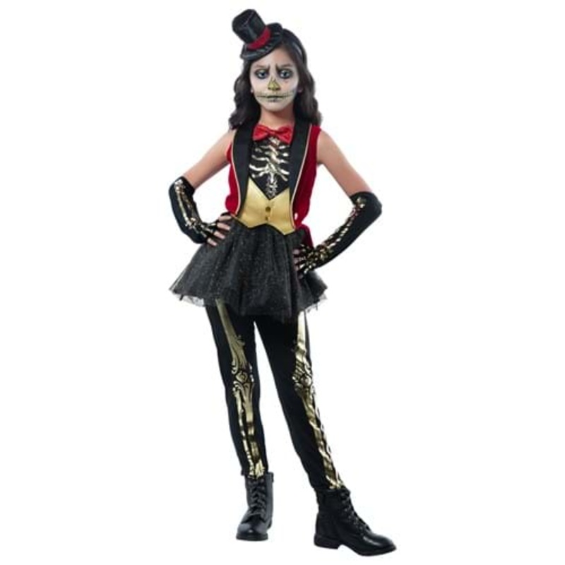 Circus Skeleton Costume for Kids Medium