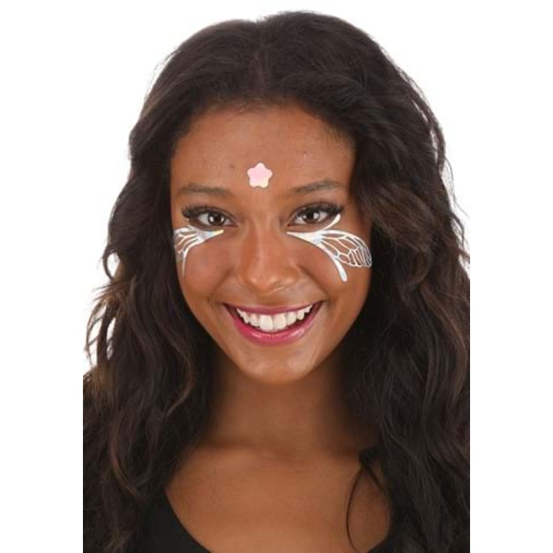 Lace Wing Holographic Rainbow Chrome Face Decals Standard