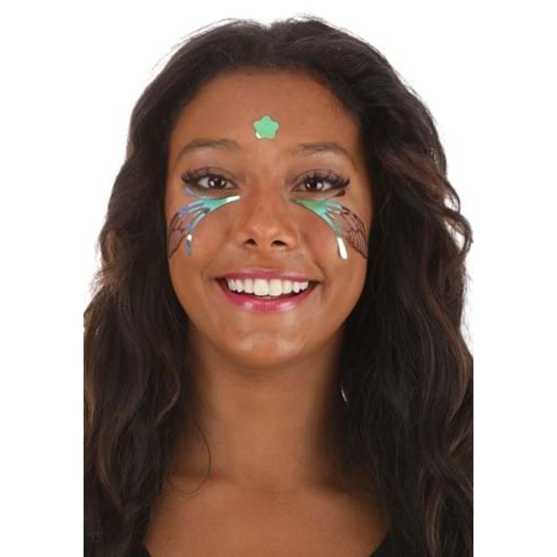 Lace Wing Oil Slick Holographic Face Decals Standard