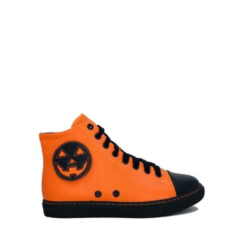 Orange Pumpkin High Top Chelsea Jack Sneaker for Women Size 5