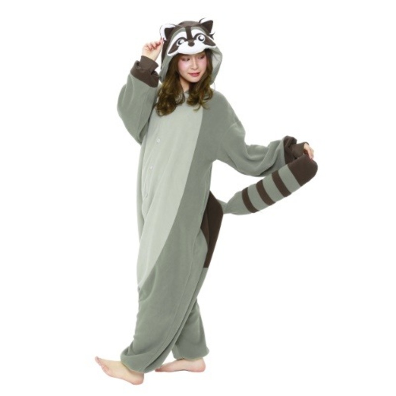 Raccoon Kigurumi Costume Onesie for Adults Standard