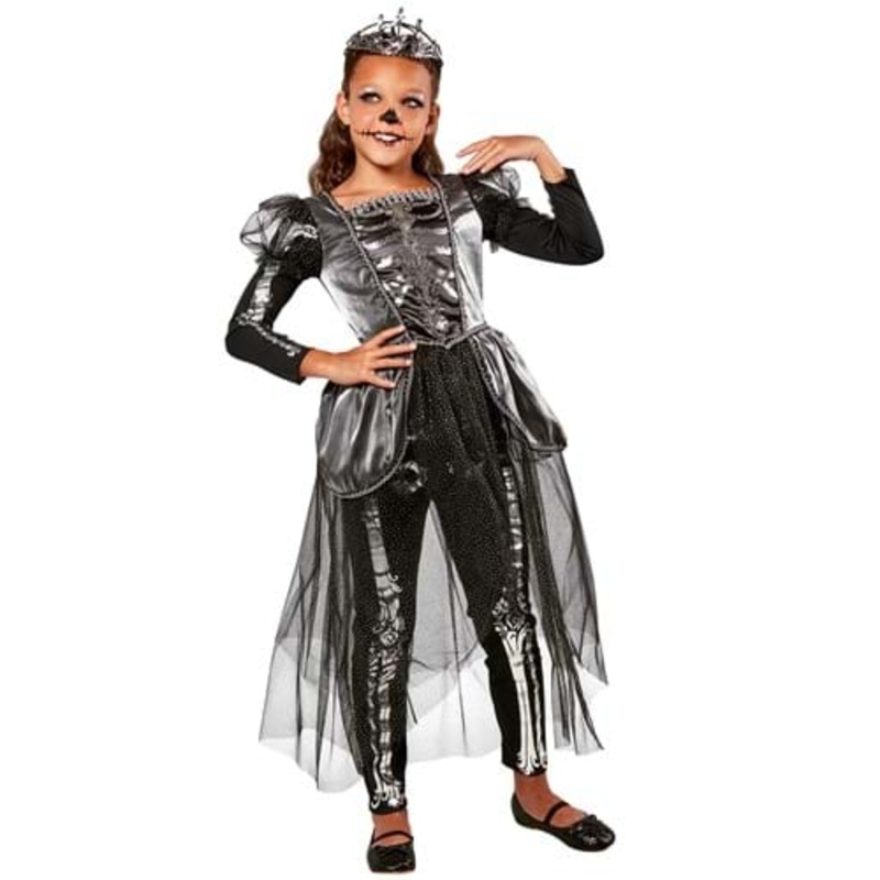 Skeleton Princess Costume for Girls Large
