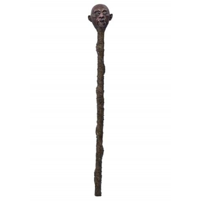 Creepy Shrunken Head Voodoo Staff Standard