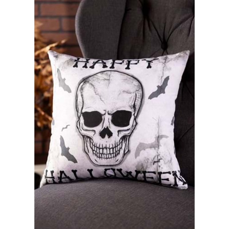 Happy Halloween Skull 18-Inch Pillow Cover Standard