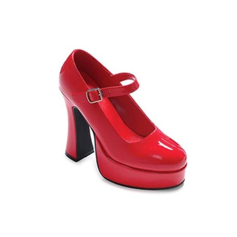Mary Jane Red Platform Shoes Size 7