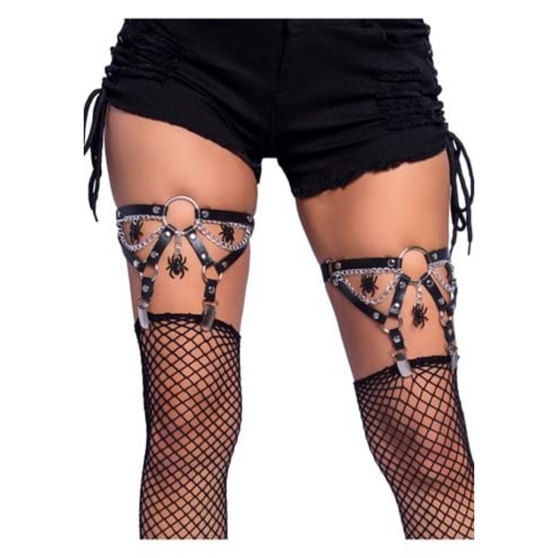 Studded Thigh High Spider Garter Standard