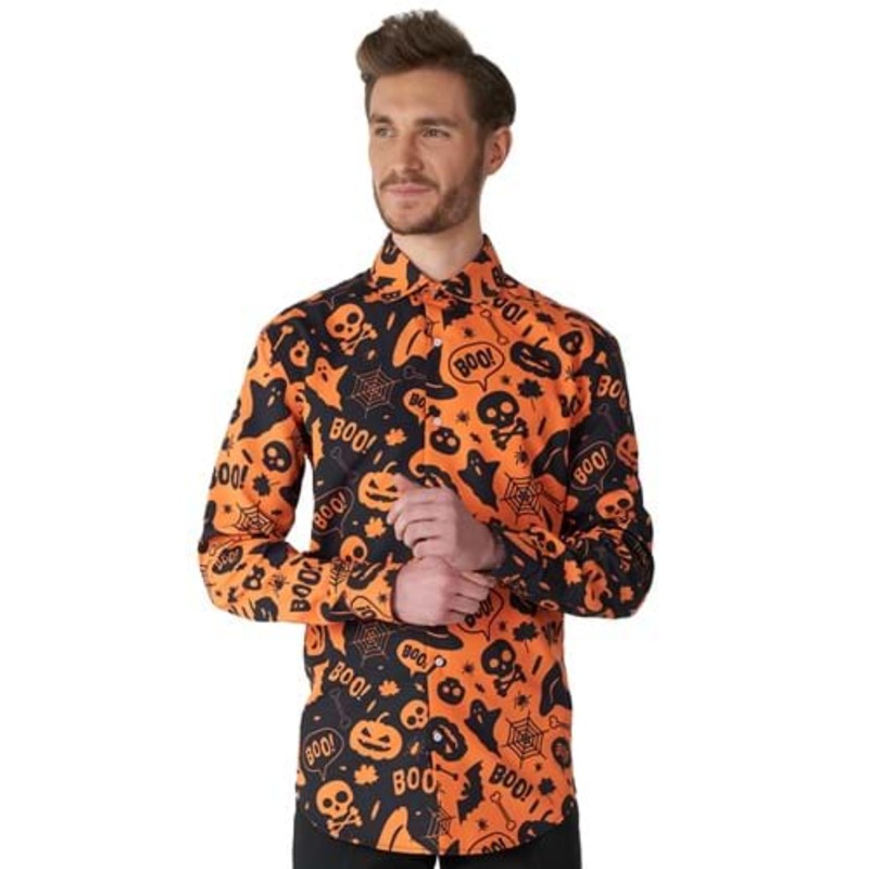Suitmeister Button Up Halloween Icon Shirt for Men Small