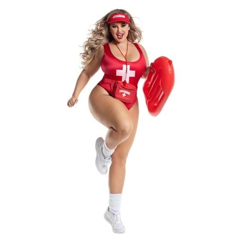 Women's Plus Size Bae Watch Costume 1X