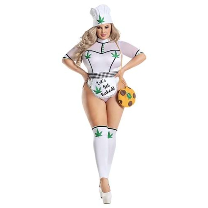 Women's Plus Size Baked Chef Costume 1X