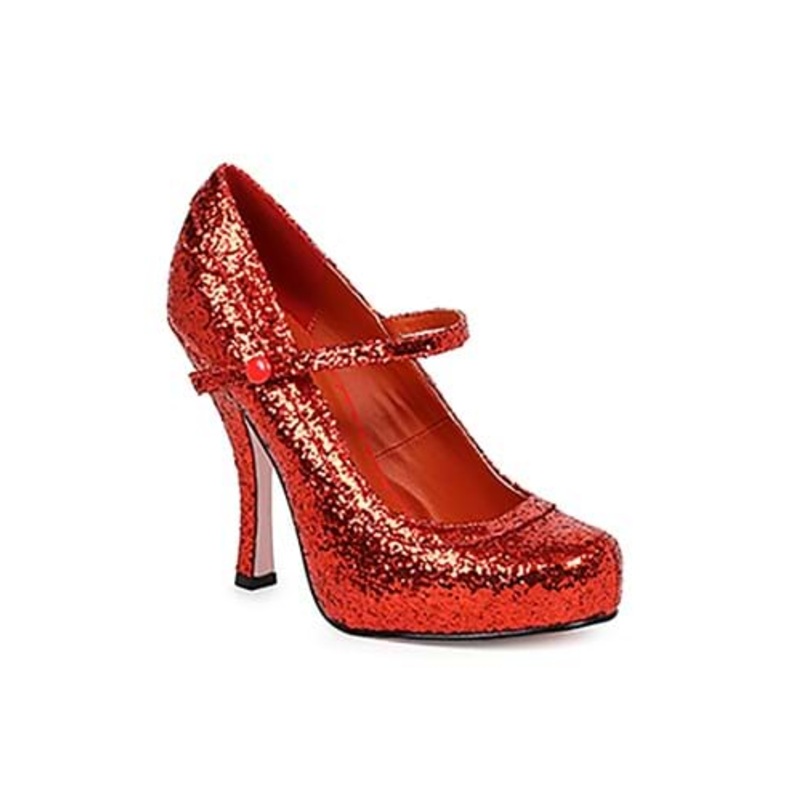 Women's Red Glitter Heels Size 6
