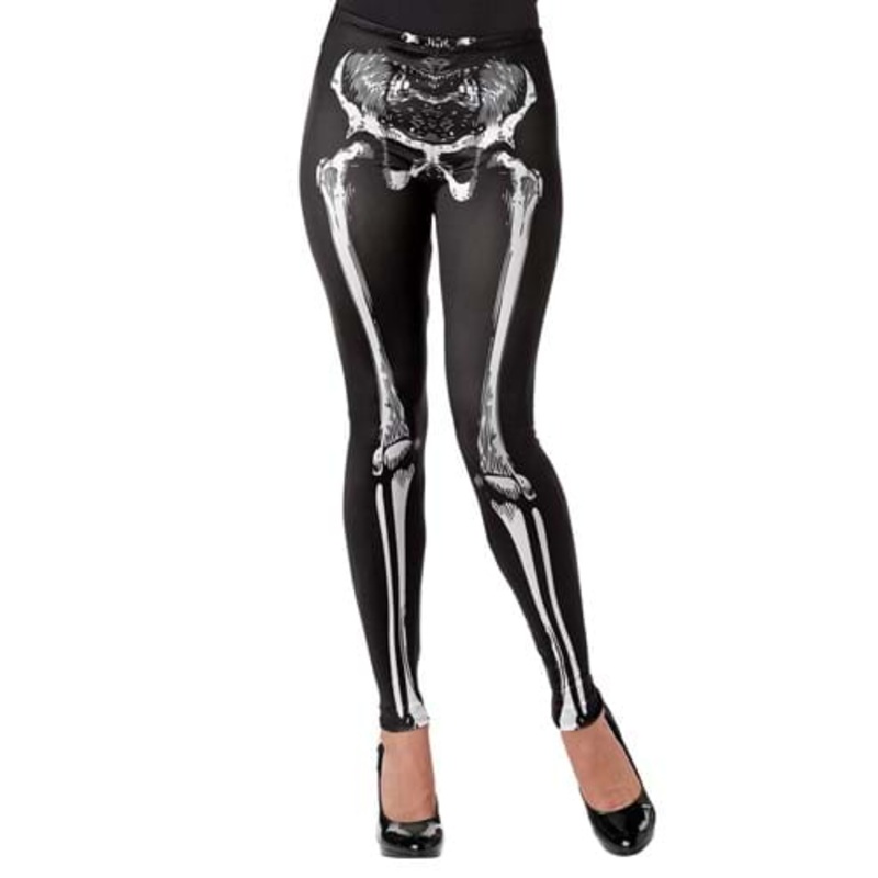 Black Skeleton Leggings for Women Standard