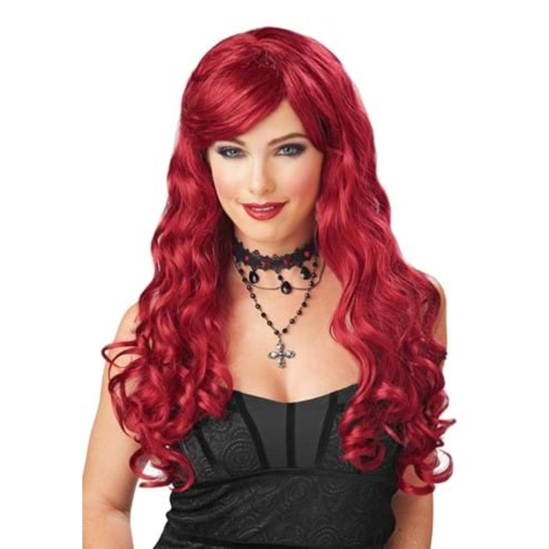 Long Red Wavy Wig for Women Standard