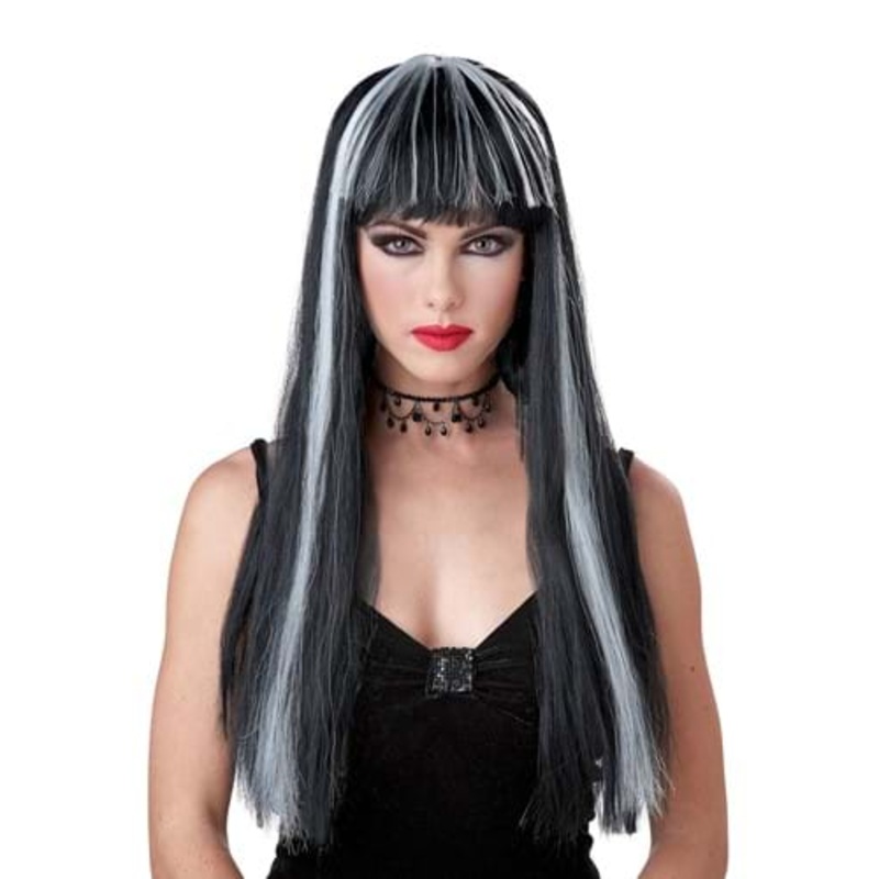 White and Black Witch Wig Standard