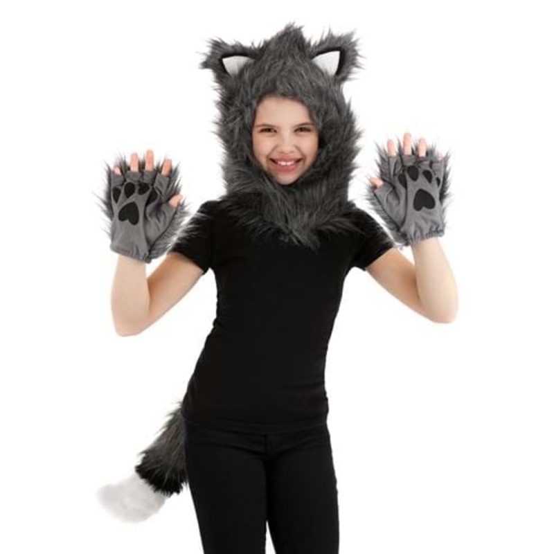 Wolf Hood, Hands & Tail Costume Kit Standard