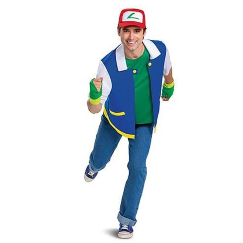 Adult Pokemon Classic Ash Ketchum Costume Small/Medium