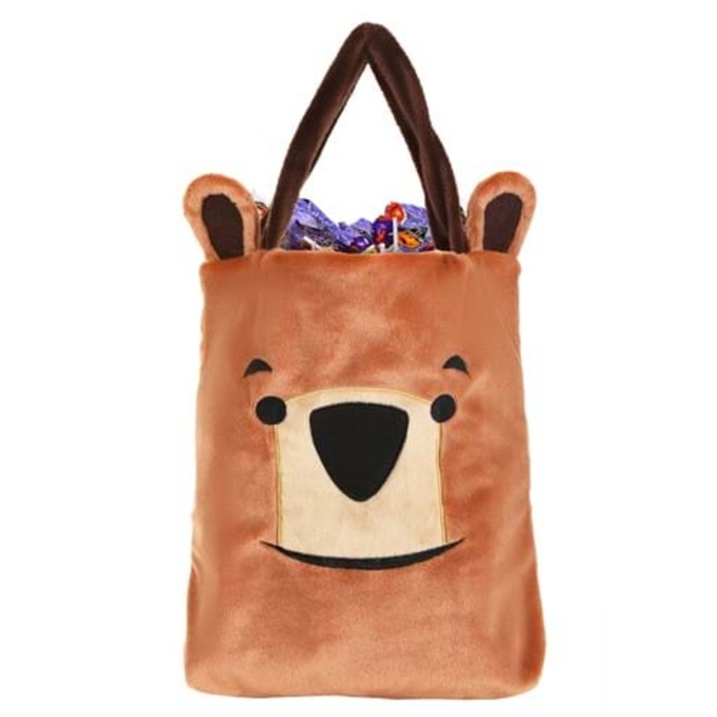 Fuzzy Brown Bear Trick-or-Treat Bag Standard