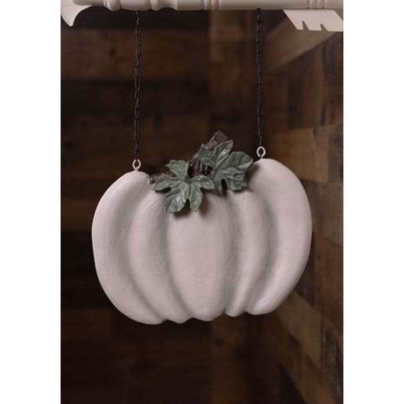 10 Inch Whitewashed Pumpkin Arrow Figure Standard