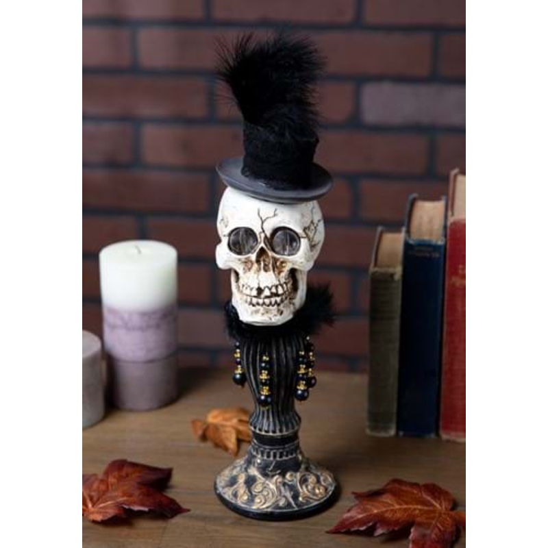 16 Inch Female Skeleton Bust with LED Eyes Standard