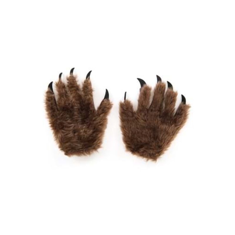 Brown Wolf Paws for Adults Standard