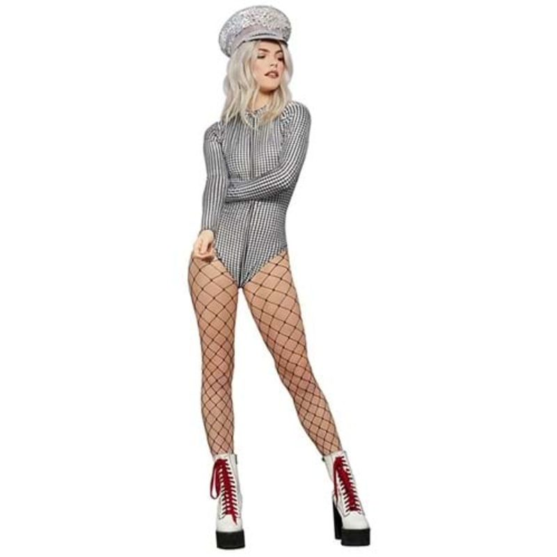 Disco Ball Holographic Bodysuit for Women X-Small