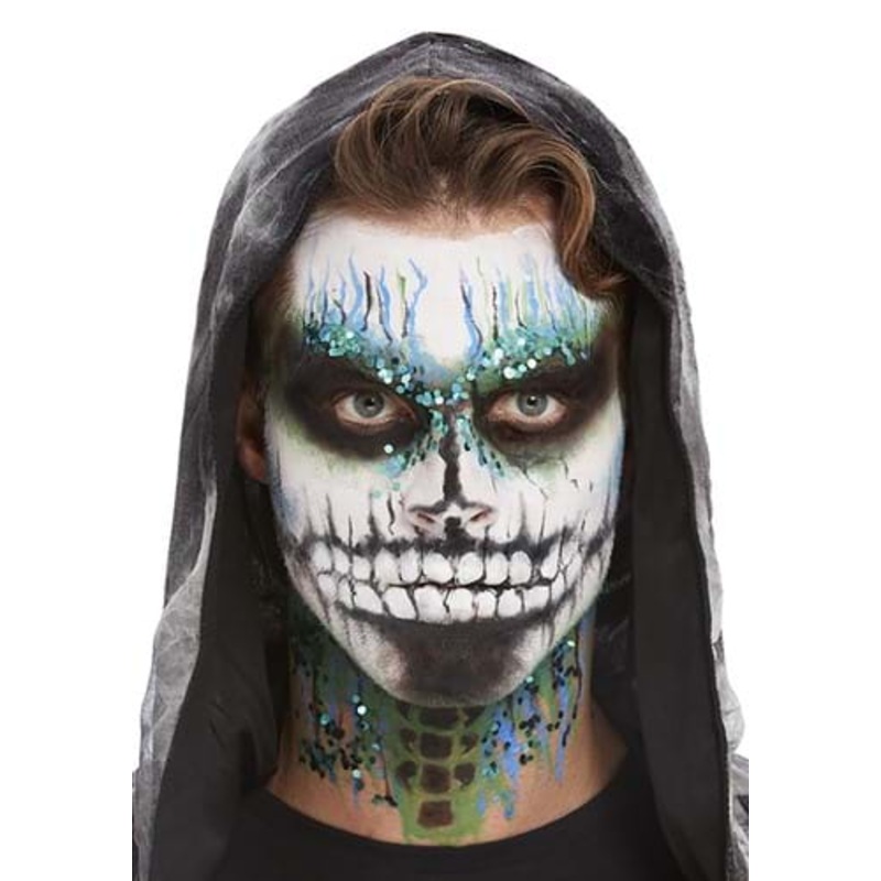 Glow in the Dark Skeleton Makeup Kit with Glitter Standard